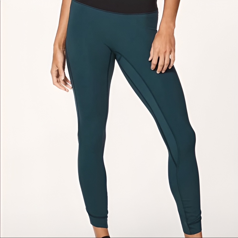 Lululemon Women’s Run The Day 7/8 High-Rise Tights 25” - Submarine/Black -Size 4